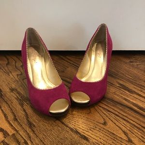 Lilly Pulitzer Hot Pink Peep-toe Heel